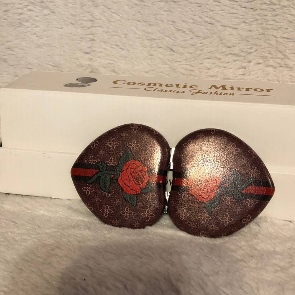Floral Patterned Cosmetic Mirror (pick a color) - Picture 3 of 10